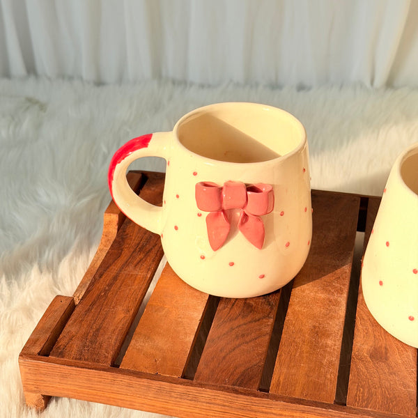 Blush Bow Ceramic Mug