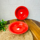 Scarlet Heart Ceramic Pasta Plate